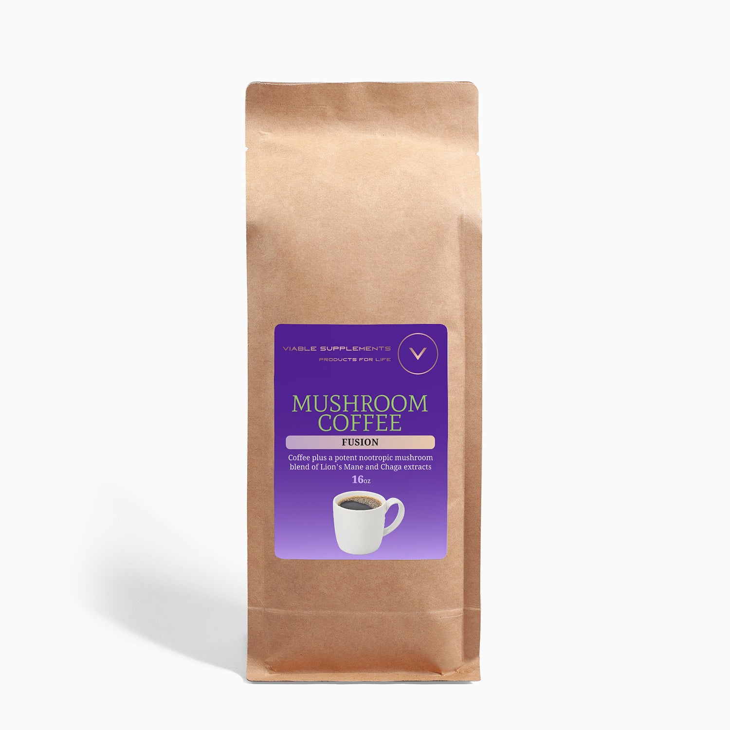 Mushroom Coffee Fusion - Lion’s Mane & Chaga 16oz