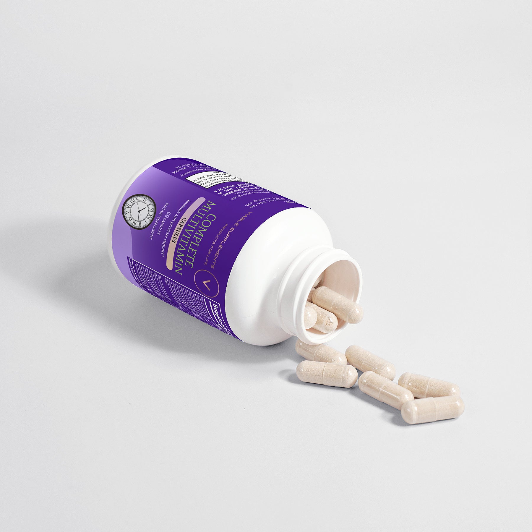 Viablesupps capsule split open to reveal fine powdered contents, showcasing the high-quality supplement ingredients.