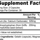 Viablesupps supplement facts panel showing detailed nutritional information for 5-HTP capsules, including calcium carbonate and 5-hydroxytryptophan extract.